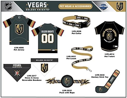 Pets First NHL LAS Vegas Golden Knights Stick Toy for Dogs & Cats. Play Hockey with Your Pet with This Licensed Dog Tough Toy Reward! , 16 inches long