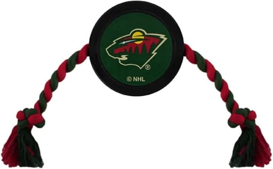 Pets First NHL MINNESOTA WILD PUCK TOY for DOGS & CATS. Play Hockey with your Pet with this Licensed Dog Tough Toy Reward!