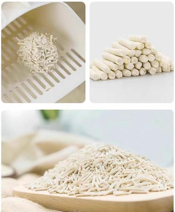 Tofu Cat Litter16.8LB(5.6LB*3bags) Fast Clumping, Dust-Free,100% Food Grade Raw Materials, Clumping,Flushable,Ultra Absorbent and Fast Drying,Solubility in Water,Really,Less Scattering