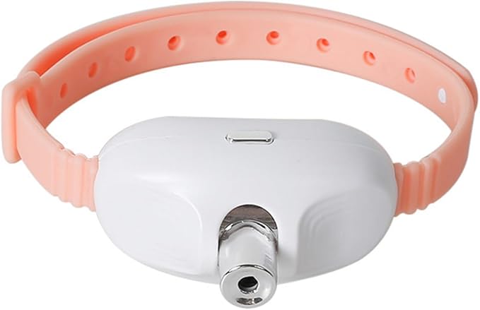 Automatic Cat Laser Toy with Light - Wearable Laser Collar for Kittens, USB Rechargeable Cat Laser Pointer Toy, Interactive Pet Exercise Toy with Hands-Free Operation (Pink)