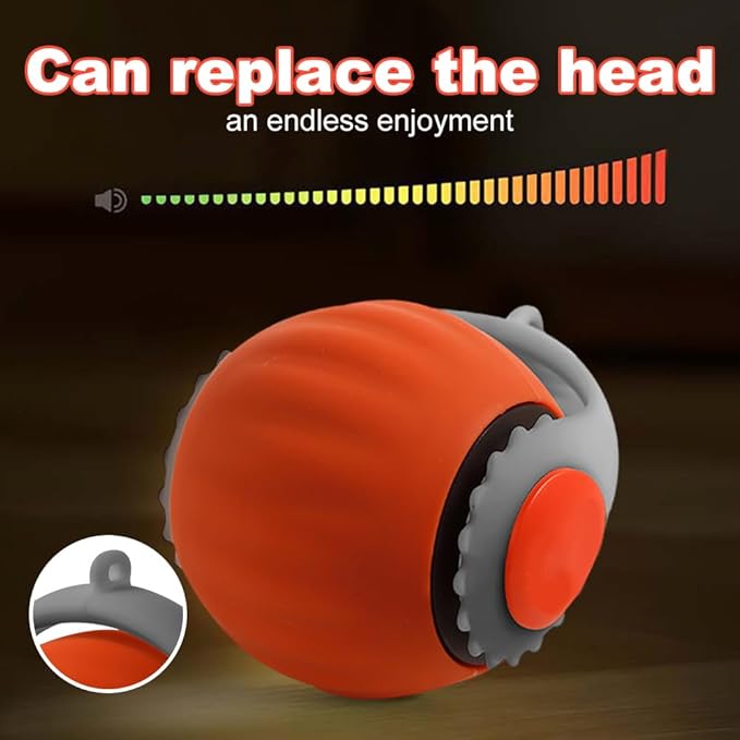 Speedy Tail 3.0 Cat Toy, 2026 New Speedy Tail Interactive Cat Toys for Indoor, Smart Automatic Moving Tail, Cat Toys Ball with Tail Two Speed Adjustment (Orange*2)