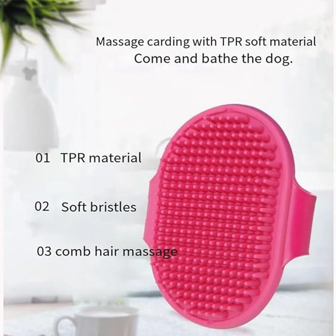 Self Cleaning Slicker Brush, Dog Cat Bunny Pet Grooming Shedding Brush, Easy to Remove Loose Undercoat, Pet Massaging Tool Suitable for Pets with Long or Short Hair (Pink)