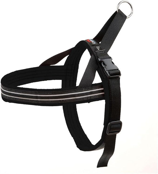 ComfortFlex Sport Dog Harness – No-Choke, Fully Padded, Non-Chafing Harness with Control Handle – Reflective, Lightweight, Adjustable for Active Dogs - XLarge, Raven Black