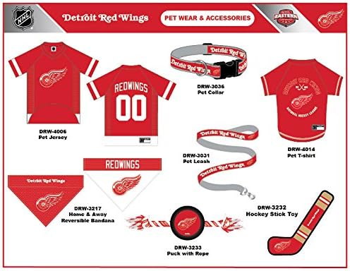 Pets First NHL Detroit RED Wings Puck Toy for Dogs & Cats. Play Hockey with Your Pet with This Licensed Dog Tough Toy Reward!