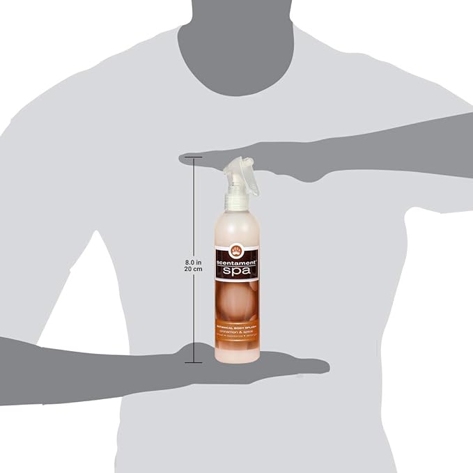Best Shot Scentament Spa Botanical Body Splash, Body Spray Conditioner for Pets, Cat and Dog Cologne Spray, Alcohol-Free, Ready To Use, Cinnamon Spice, 8 Oz.