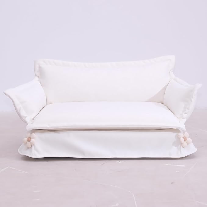Pet Sofa Bed, Specially Designed for Small and Medium-Sized Dogs and Cats, is a Modern and Comfortable Pet Sofa That is Easy to Clean(White)