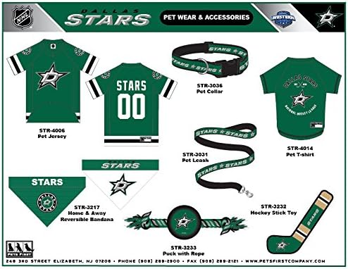 Pets First NHL Dallas Stars Stick Toy for Dogs & Cats. Play Hockey with Your Pet with This Licensed Dog Tough Toy Reward!