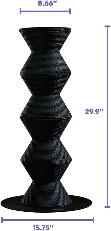Furrytail Colossal Zigzag Clawer,Cat Scratcher,Scratching Post with Paper Rope, Recycle cat Tower, Large (29.9" H) - Black