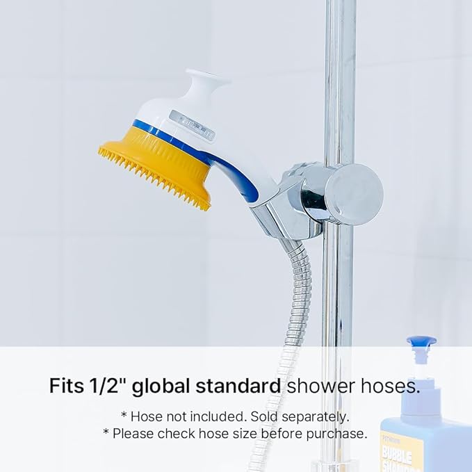 PETHROOM Pet Bath Relax Shower | Pet Massage Bath Brush with Shower Head | Deshedding, Scrubbing & Splash Shield for Dogs & Cats, Soft Silicone Grooming Tool