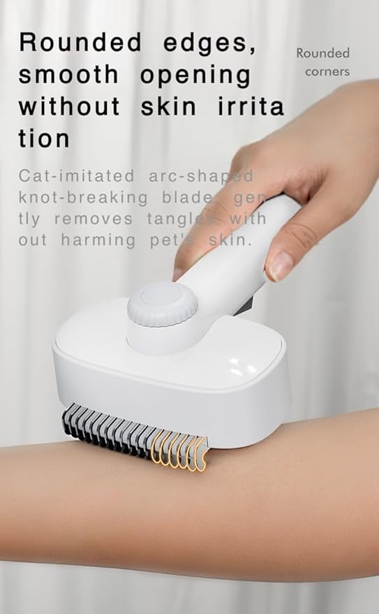 2-In-1 Pet Grooming Kit;Dog Brush For Shedding，Cat Brush For Long Haired Cats- Self-Cleaning Shedding & Detangling Brush,Dual-Direction Design - Professional For Long/Short Haired & Indoor Cats