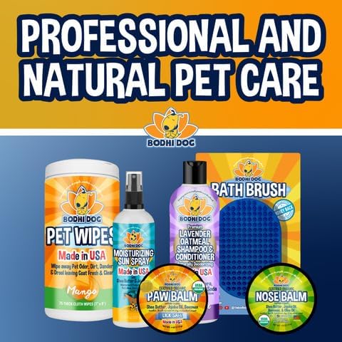 Bodhi Dog Paw Balm - Lick Safe - USDA Organic Paw Butter - Natural Paw Moisturizer Heals Dry, Cracked Paw Pads - Winter Protection - Pet Paw Balm for Dogs & Cats - Better than Paw Cream, Paw Wax (4oz)