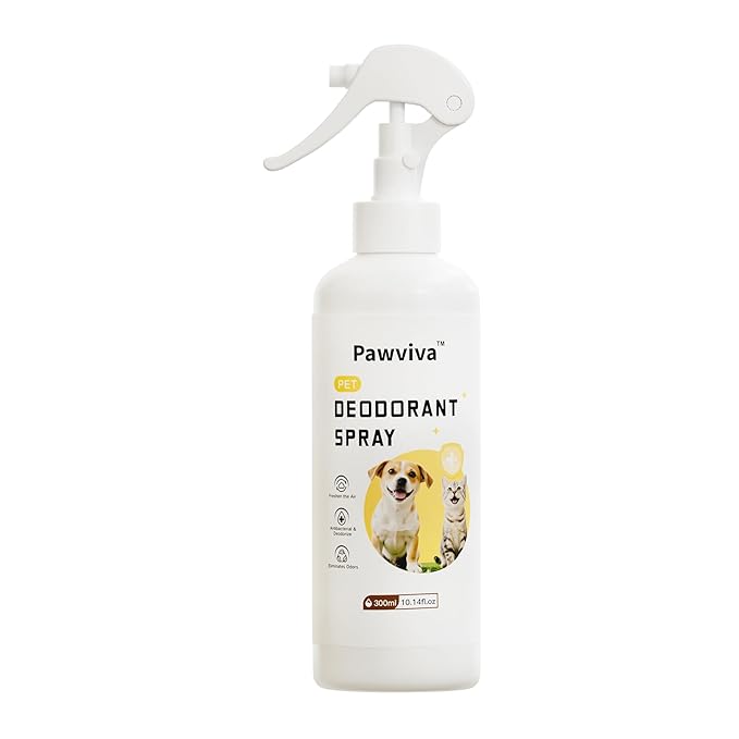 Pet Deodorant Spray for Dogs and Cats, 300ml/10.14 fl oz Keep Fresh Perfumed for Animals Solution for Healthy Pet Skin Spray