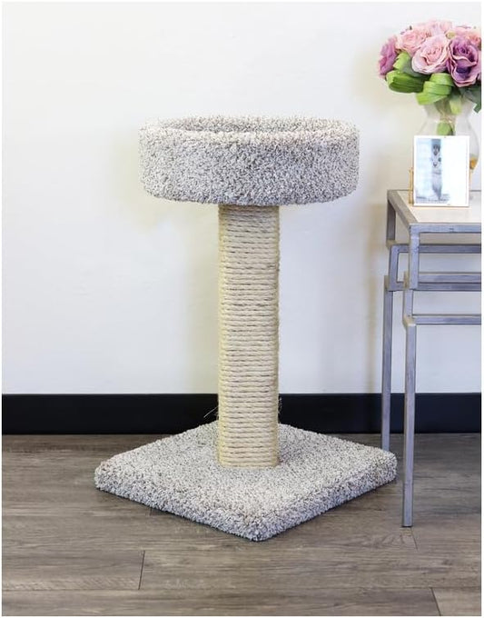 Fresh Scratching Post with Sleeping Perch - 24" W x 12" D x 30" H, Durable Sisal Surface for Claw Care and Comfortable Top Perch for Cats to Rest, Blends Functionality with Cozy Design