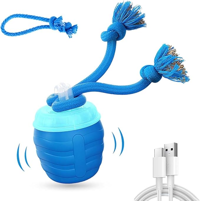 Interactive Dog Toys, 2025 New Motion Activated Cat Balls with 360° Smart Automatic Rolling Moving for Bored Pet Cats Dogs (Blue)