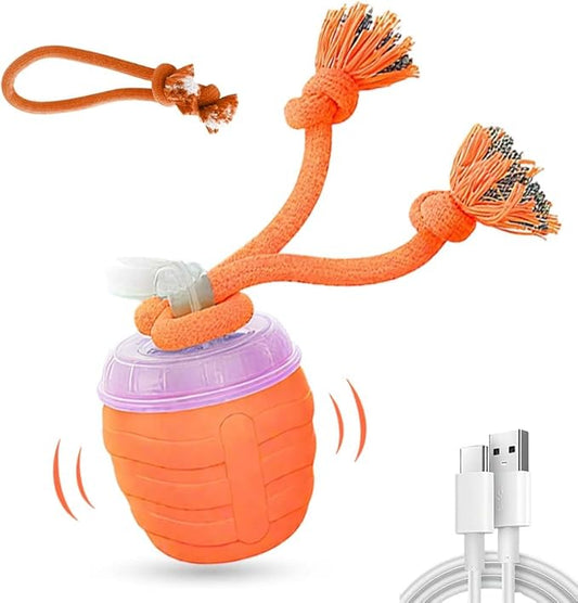 Interactive Dog Toys, 2025 New Motion Activated Cat Balls with 360° Smart Automatic Rolling Moving for Bored Pet Cats Dogs (Orange)