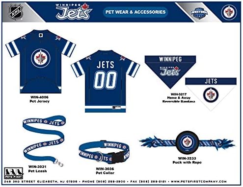 Pets First NHL Winnipeg Jets Stick Toy for Dogs & Cats. Play Hockey with Your Pet with This Licensed Dog Tough Toy Reward!