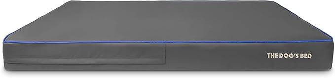 The Dog’s Bed Orthopedic Memory Foam Dog Bed, XXXL Grey/Blue, Pain Relief for Arthritis, Hip & Elbow Dysplasia, Post Surgery, Lameness, Supportive, Calming, Washable Cover, Veterinary Approved