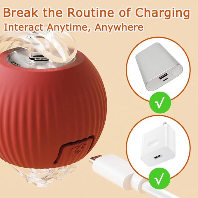 2 Pcs Interactive Cat Toys for Indoor Cats,Kitten Toys with Chirping & Motion Activate,Interactive Cat Toy for Bored Indoor Adult Cats,Red and Blue