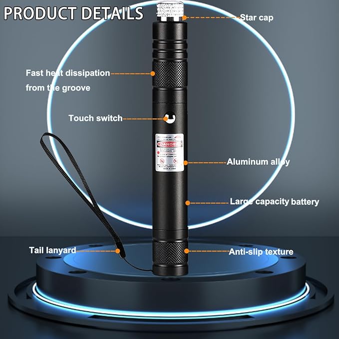 IVVTRYI Red Laser Pointer, Lighted pet Interactive Toys, Keep Cats Busy, Suitable for Kittens and Puppies Chasing and Playing