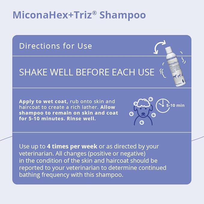 MiconaHex+Triz Shampoo for Dogs, Cats and Horses, 8 oz