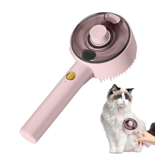 Water Brush for Cats - Anti-Static Grooming Mist Comb - with Release Button Rechargeable Dog Brush - Grooming Tool for Kittens Puppies Massage Shedding
