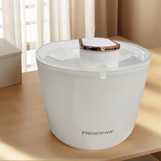 102oz/3L Cat Water Fountain Inside,FRENDIPAW,Ultra-Quiet Pet Water Bowl Dispenser with Dual Filtration System, BPA-Free Automatic Dog Water Fountain for Cats & Small Dogs, Easy to Clean-for Pet
