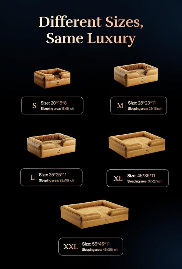 NOAH & PAW Dog Bed, 28x23x11 Inch, Orthopedic Dog Beds for Medium Size Pets, Eggshell Memory Foam Infused with Cooling Gel, Inner Cover, Waterproof, Machine Washable (Velvet Sofa Collection)