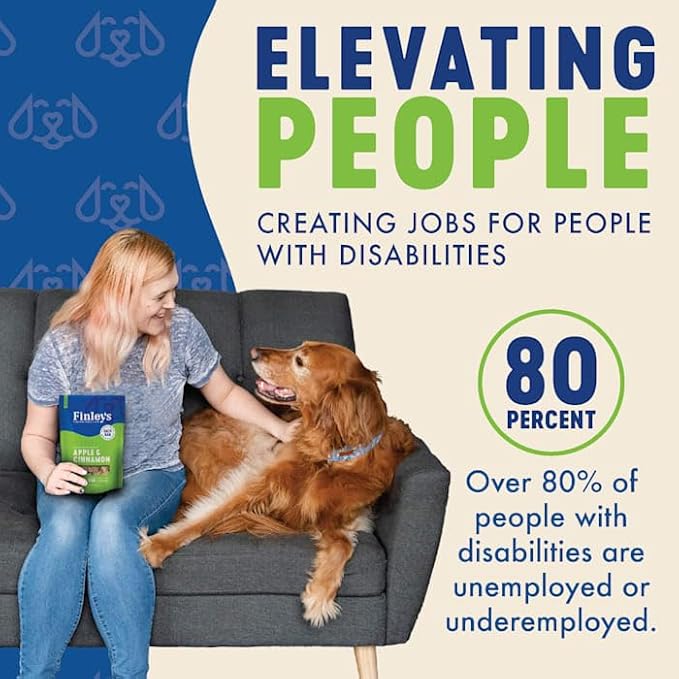 Finley's Apple Cinnamon Dog Biscuits Treats for Dogs Made in USA | Natural Apple Cinnamon Dog Treat | Wheat Free Dog Treats | Healthy Dog Treat Bags (12 oz)