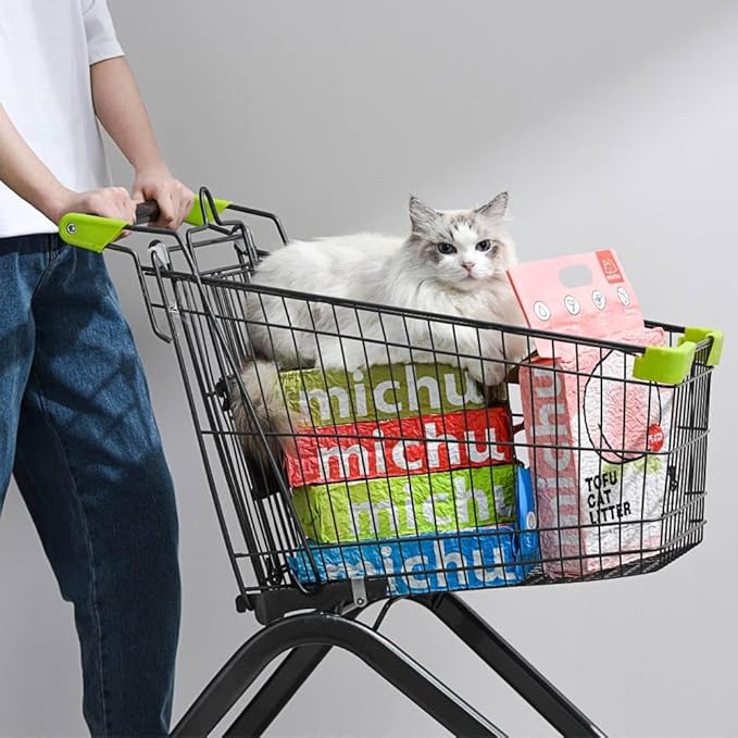 Michu Tofu Cat Litter Natural Clumping Tofu Cat Litter, Fast Clumping and Easily Scoop-able 5.5lb/88oz 5 Scents - Watermelon, 4 Pack