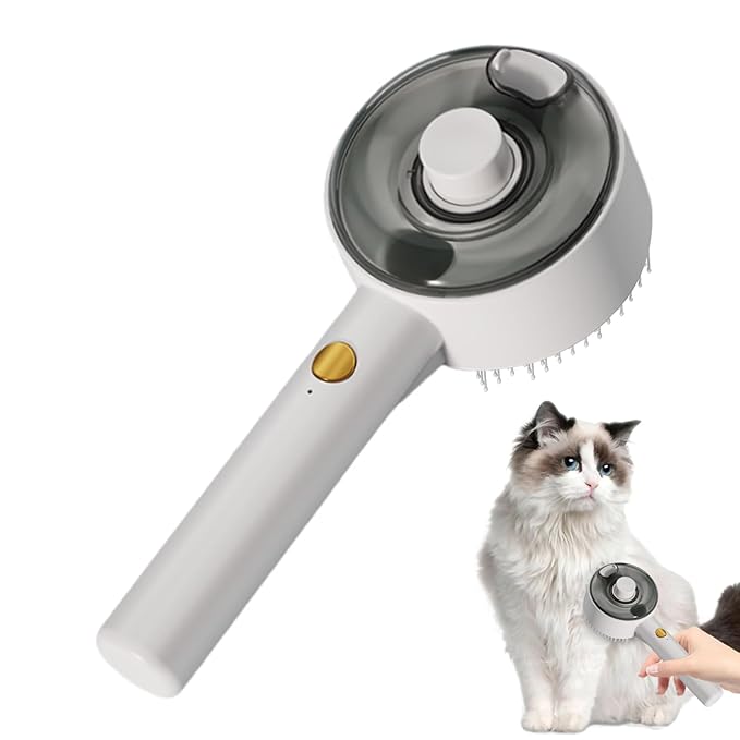 Pet Spray Brush | Anti-Static Grooming Mist Comb | with Release Button Rechargeable Dog Brush,Grooming Tool for Kittens Puppies Massage Shedding