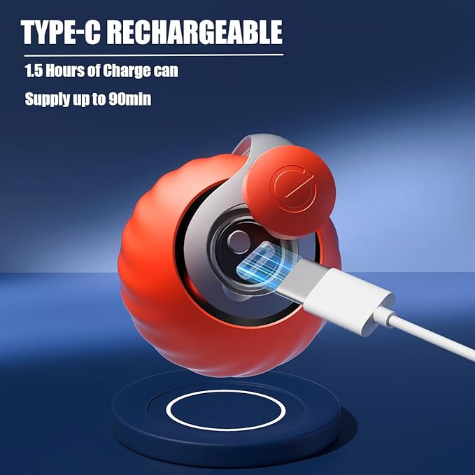 Interactive Cat Toys for Indoor Cats, 2Packs and 4 Tails Automatic Moving Cat Toys Ball,Cat Toy,Two Speed Tails Adjustment (Orange + Blue)