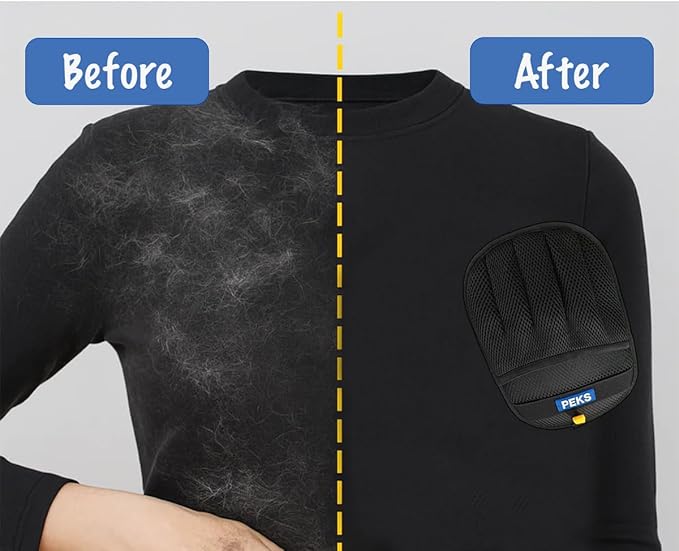 PEKS (2 Pcs) Pet Hair Remover Tool for Sofas, Car Seats, Bed, Couch, Clothing, Carpets. Newly Upgraded Reusable Electrostatic Brush, Pet Hair Removal Gloves for Dogs, Cats