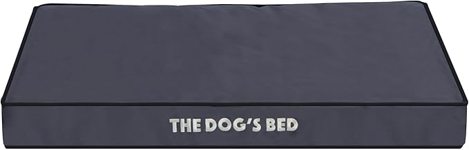 The Dog’s Bed Orthopedic Dog Bed, Medium Grey with Black Trim, Waterproof, Supportive Dog Bed with Washable Replaceable Covers, Veterinary Approved