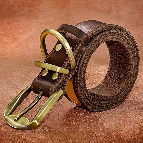 Didog Genuine Leather Dog Collars with Engraved Nameplate, Personalized Soft Leather Dog Collar with Custom ID Tag, Brown/Green/Red for Small Dogs (S,Brown)