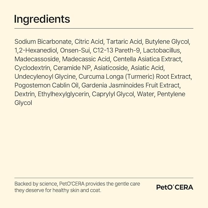 PetO’Cera Hot Spring Bath for Dogs, Alps Onsen Water, Soothes Dry, Itchy, Inflamed Skin, Conditions Coat, Anti-Lick Paw Soak, Hypoallergenic, Tear-Free, No-Rinse Dog Spa, 1.05oz, Dog Grooming, 3.15 oz