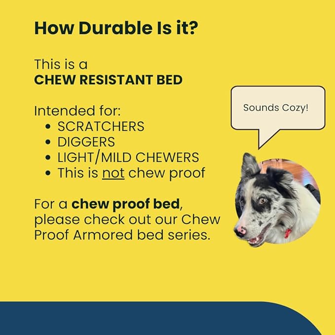 K9 Ballistics Tough Ripstop Oval Bolster Dog Bed, Calming Round Den Shape, Scratch Resistant, Machine Washable - Medium, Titanium Premium Finish