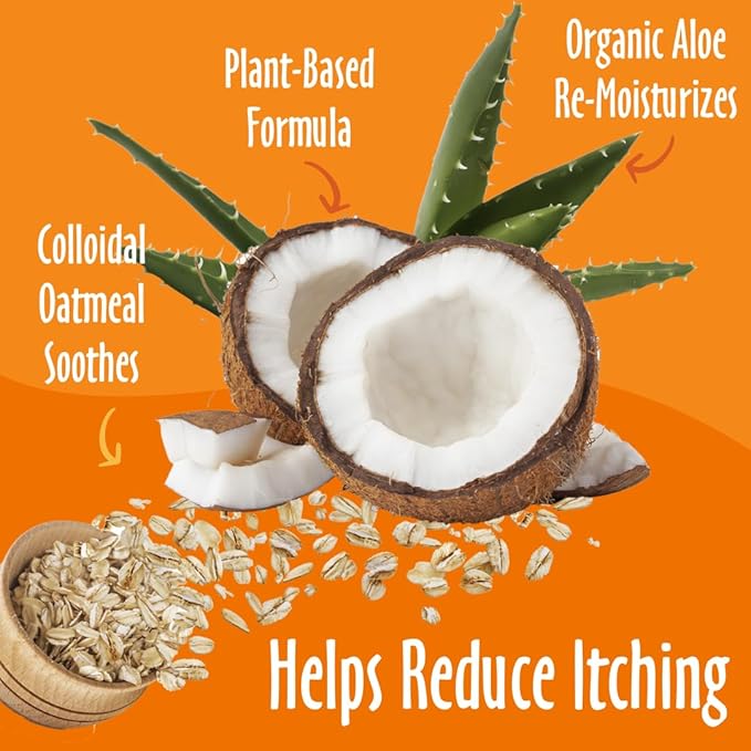 earthbath, Oatmeal & Aloe Conditioner - Dog Conditioner for Allergies & Itching, Dry Skin, Helps Relieve Itching, Made in USA, Cruelty Free Pet Conditioners, Fragrance Free Dog Wash - 128 Oz (1 Pack)