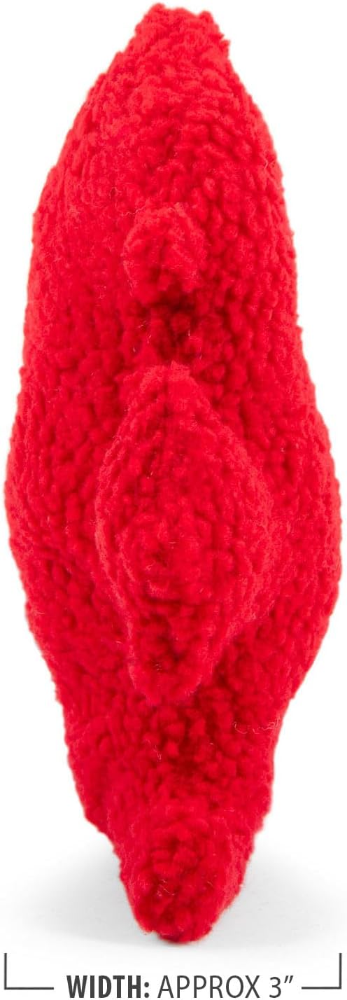 Jeffers Pet Fire Hydrant Plush Dog Toy, 8” - Soft Fuzzy Squeaker Toy for Interactive Play, Lightweight Plush for Small & Medium Dogs, Cute Holiday, Durable Red Fabric for Indoor Play