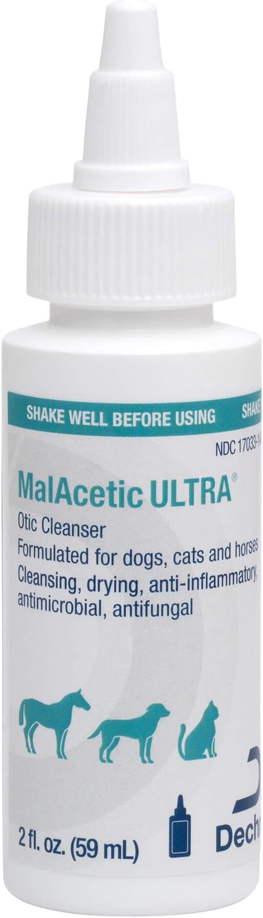 Otic Cleanser for Dogs, Cats, and Horses, 2 oz