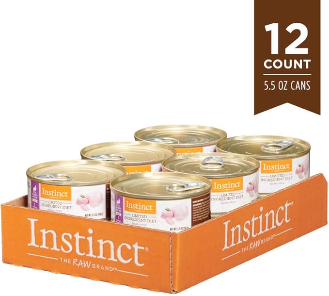 Instinct Limited Ingredient Diet, Natural Wet Cat Food, Grain Free Recipe - Real Rabbit, 5.5 Ounce (Pack of 12)