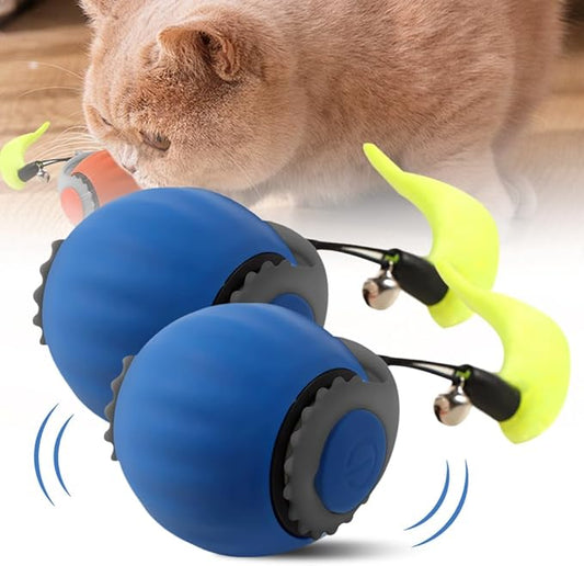 Speedy Tail 3.0 Cat Toy, 2026 New Speedy Tail Interactive Cat Toys for Indoor, Smart Automatic Moving Tail, Cat Toys Ball with Tail Two Speed Adjustment (Blue*2)