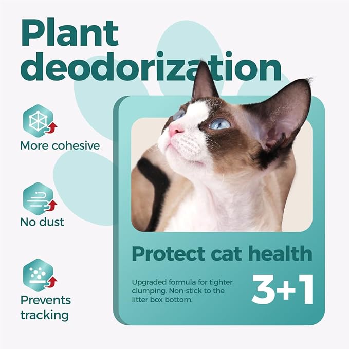 Tapioca Cat Litter, Cassava Cat Litter Odor Control Dust-Free Clumping Litter