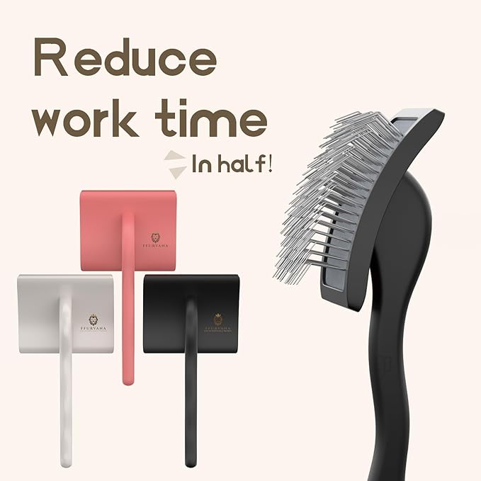 Slicker Brush for Dogs, for Golden Doodles with Long Hair, for Large Pet Dogs, Grooming Pet Hair, Cream White(Large)