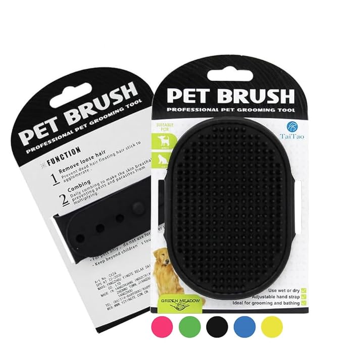 Self Cleaning Slicker Brush, Dog Cat Bunny Pet Grooming Shedding Brush, Easy to Remove Loose Undercoat, Pet Massaging Tool Suitable for Pets with Long or Short Hair (Black)