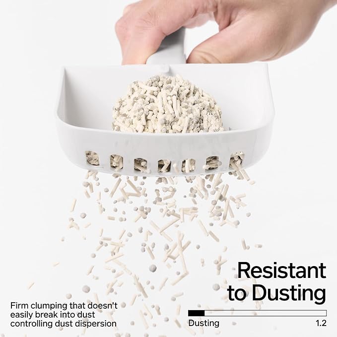 pidan Mix Cat Litter,Tofu Cat Litter with Bentonite 70%:30%,Absorbent and Fast Drying,Flushable Tofu Litter,Selected Quality Pea Dregs,5-Fold Water Absorption,Strong Clumping(5.3lb×4bags)