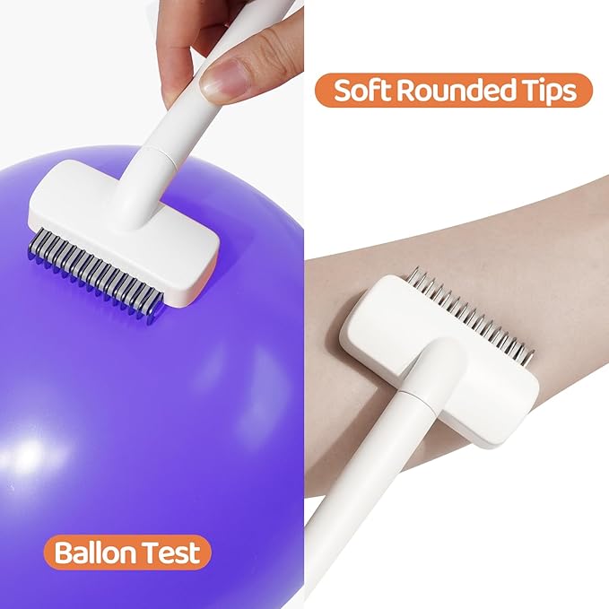 Furgo Cat Brush for Long Haired Cats, Pet Grooming Brush for Matted Fur & Loose Hair, One-Click Hair Removal, Skin-Friendly, Deshedding & Dematting Comb for Cats & Small Dogs