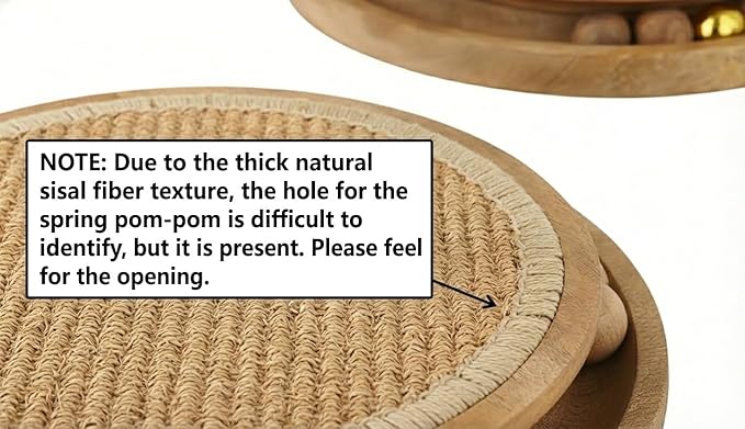Natural Sisal Cat Scratcher Toy with Interactive Play Balls – Indoor Cat Scratch Pad for Furniture Protection, Exercise & Stress Relief