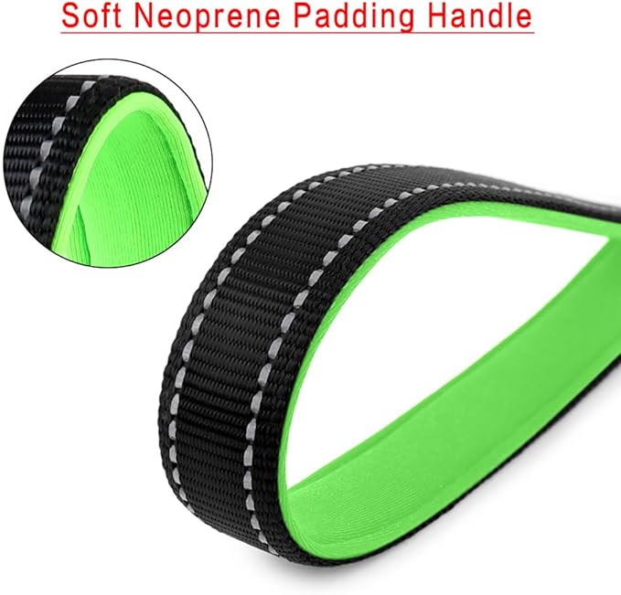 PLUTUS PET 10 Inch Short Dog Leash for Large Dogs with Locking Carabiner Clip & Padded Handle（10”, Black）