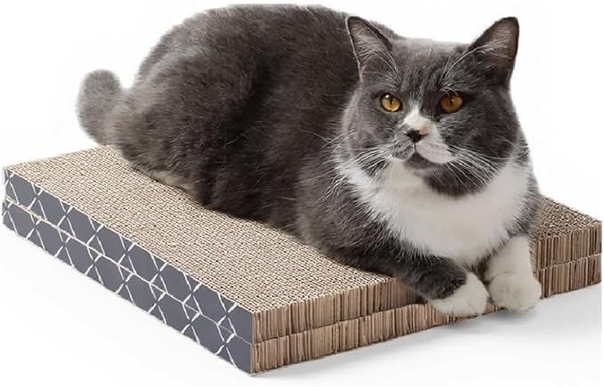 Hide & Scratch Cat Scratcher Pad – 2 Pack | Double-Sided Cardboard Refills for Our Scratching Box | Reversible Corrugated Board for Indoor Cats | Toy Mat for Kitten Claw Play & Furniture Protection