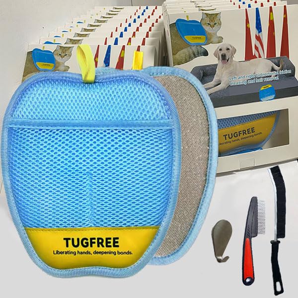 Pet Hair Removal Glove for Dogs & Cats, Upgraded Electrostatic Magic Brush pet hair remover for laundry, Pet Hair Removal Tools for Clothing, Carpet, Sofa Gaps, Car Seat